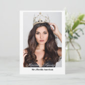 Modèle de la frontière de la carte Pageant Photo A (Debout devant)