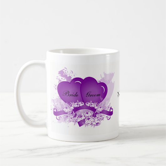 Modèle de la Mug de couple nuptiale personnalisé (Gauche)