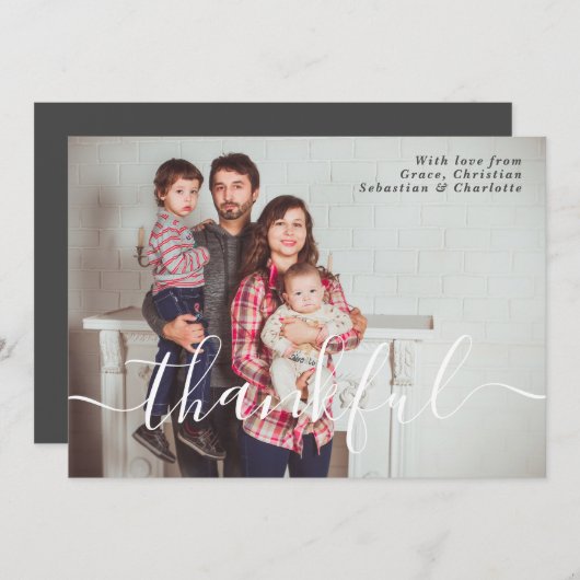 Modèle de la typographie de Thanksgiving (Devant / Derrière)