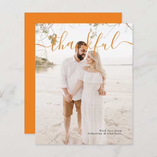 Modèle de la typographie de Thanksgiving (Devant / Derrière)