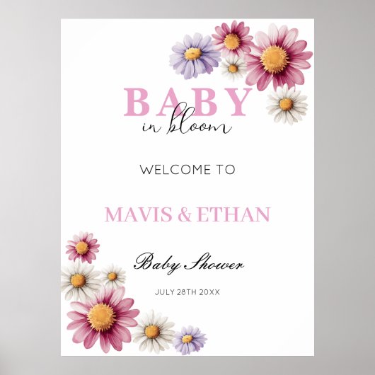 Modèle de l'affiche Affiche de bienvenue baby show (Devant)