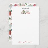 Modèle de lecture de livres botaniques et de bibli (Devant / Derrière)