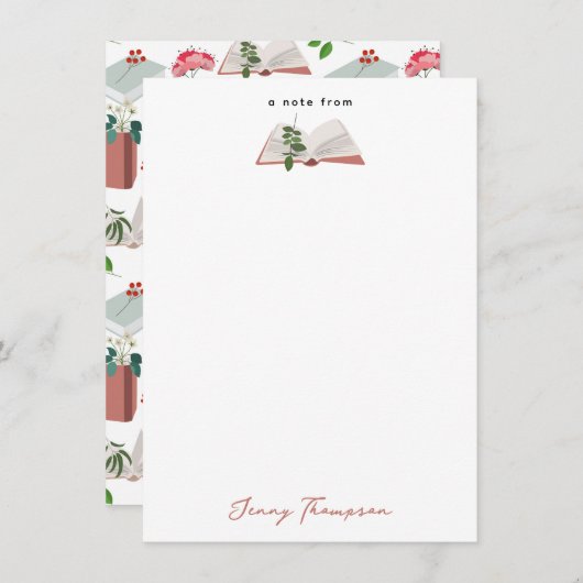 Modèle de lecture de livres botaniques et de bibli (Devant / Derrière)