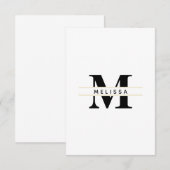 modèle de ligne monogramme gras (Devant / Derrière)