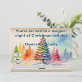 Modèle de l'invitation de fête de Noël (Debout devant)