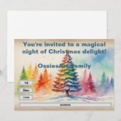 Modèle de l'invitation de fête de Noël (Devant / Derrière)