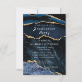 Modèle de l'invitation de graduation en marbre ble (Devant)
