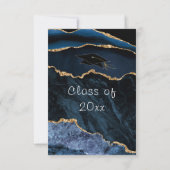 Modèle de l'invitation de graduation en marbre ble (Dos)