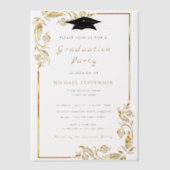 Modèle de l'invitation de graduation Gold Vellum p (Recto)