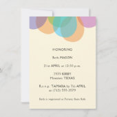 Modèle de l'invitation du Baby shower à ballons à  (Dos)