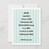 Modèle de l'invitation du Baby shower Bunny tiré à (Dos)