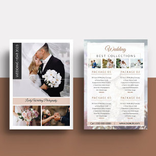 Modèle de liste de prix de photographie de mariage