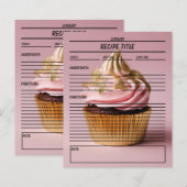 Modèle de livre de recettes de cupcake minimal (Devant / Derrière)