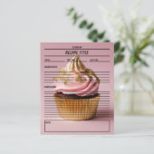 Modèle de livre de recettes de cupcake minimal (Debout devant)