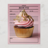 Modèle de livre de recettes de cupcake minimal (Dos)