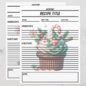Modèle de livre de recettes de cupcake minimal (Devant / Derrière)