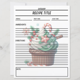Modèle de livre de recettes de cupcake minimal