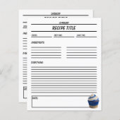 Modèle de livre de recettes de cupcake minimal (Devant / Derrière)
