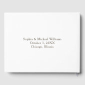 Modèle de livre d'or de mariage photo minimaliste  (Verso)