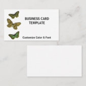 Modèle de logo Carte de visite papillon (Devant / Derrière)