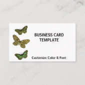 Modèle de logo Carte de visite papillon (Devant)