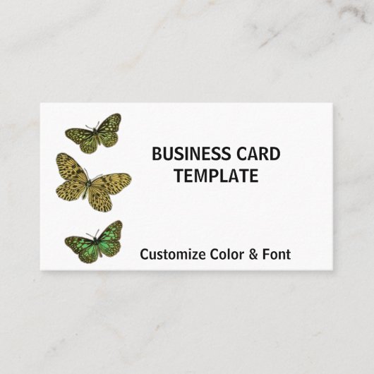 Modèle de logo Carte de visite papillon (Devant)