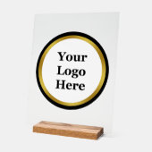 Modèle de logo noir et or (Angle)