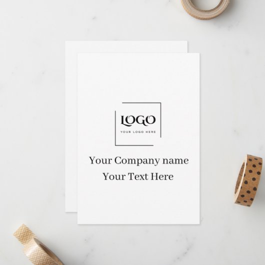Modèle de logo personnalisé élégant (Devant/Arrière en situation)