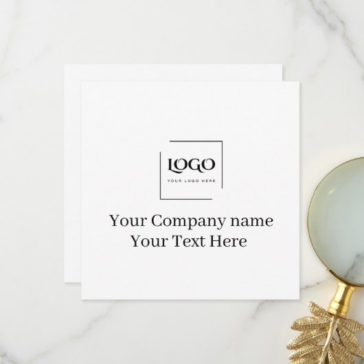 Modèle de logo personnalisé élégant (Devant/Arrière en situation)