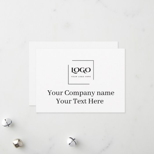 Modèle de logo personnalisé élégant (Devant/Arrière en situation)