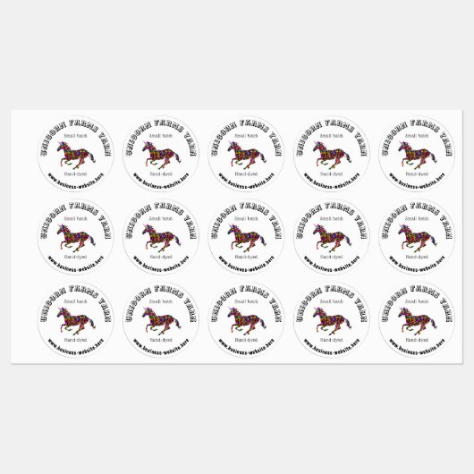 Modèle de logo rond Étiquettes d'affaires en noir (Feuille)