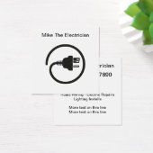 Modèle de logo simple électricien Cartes de visite (Bureau)