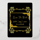 Modèle De Luxe Carte D'Invitation Gold Foil (Verso)