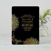 Modèle De Luxe Carte D'Invitation Vecteur Design (Debout devant)