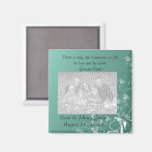 Modèle de magnet photo pour cadeau de mariage (Recto/Verso)
