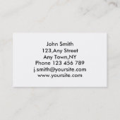 Modèle de marbre de carte de visite de lion (Dos)