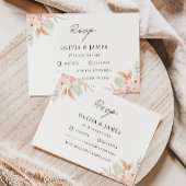 Modèle de Mariage de carte RSVP fleur sauvage