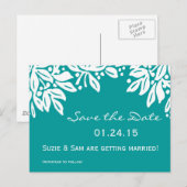 Modèle de mariage floral tamponné (Devant / Derrière)