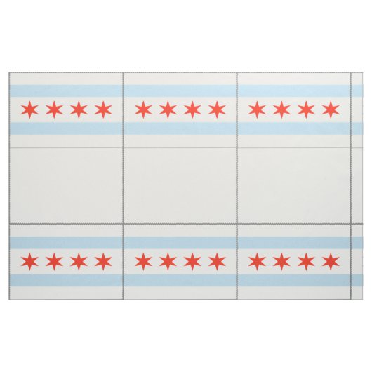 Modèle de masques de tissu du drapeau de Chicago (Fat Quarter)