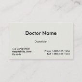 Modèle de maternité de carte de visite (Dos)