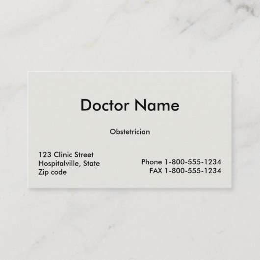 Modèle de maternité de carte de visite (Dos)