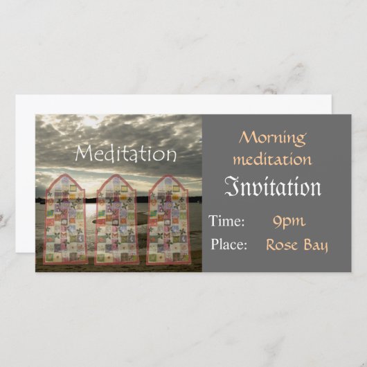 Modèle de méditation d'invitation (Devant / Derrière)