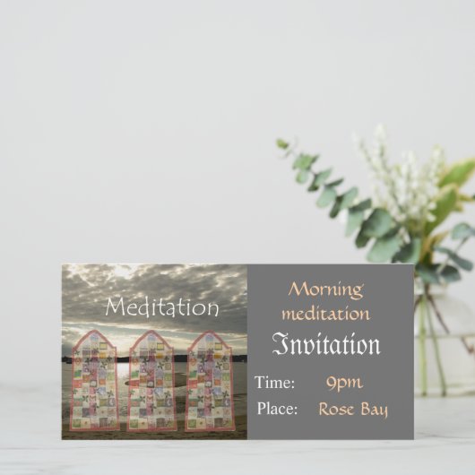 Modèle de méditation d'invitation (Debout devant)