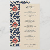 Modèle de menu beige élégant (Devant / Derrière)