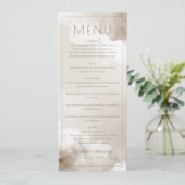 Modèle de menu beige élégant (Debout devant)