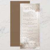 Modèle de menu beige élégant (Devant / Derrière)