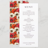 Modèle de menu blanc élégant (Devant / Derrière)