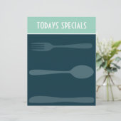 Modèle de menu bleu (Debout devant)