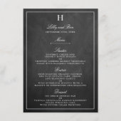 Modèle de menu Chalkboard Mariage (Devant)
