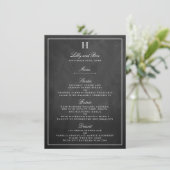 Modèle de menu Chalkboard Mariage (Debout devant)